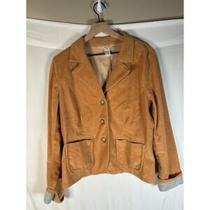 Sundance Mustard Yellow Corduroy Blazer Jacket Cottagecore Old Money Women's 14P